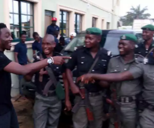 Comedian Bovi Shares Photo With Policemen With Hilarious Caption